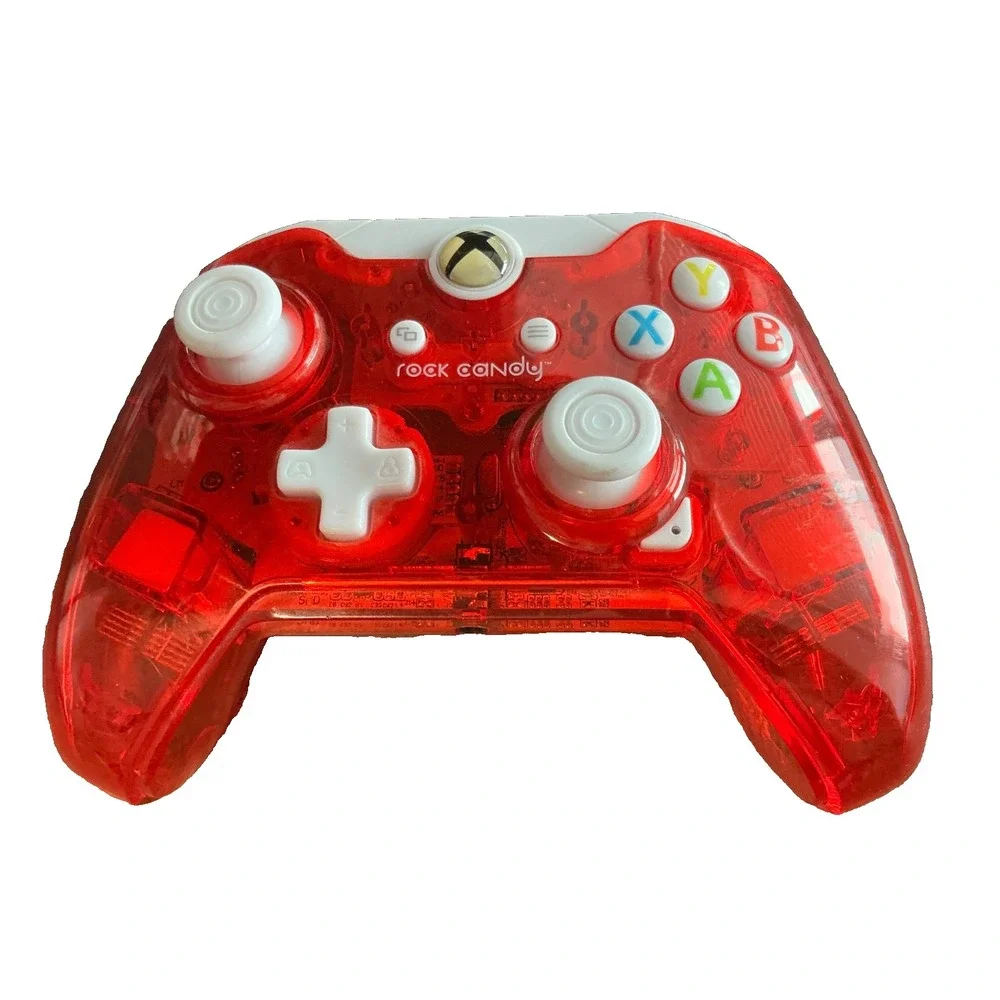 PDP Rock Candy Wired Controller Red White Plastic for Xbox One Console Tested